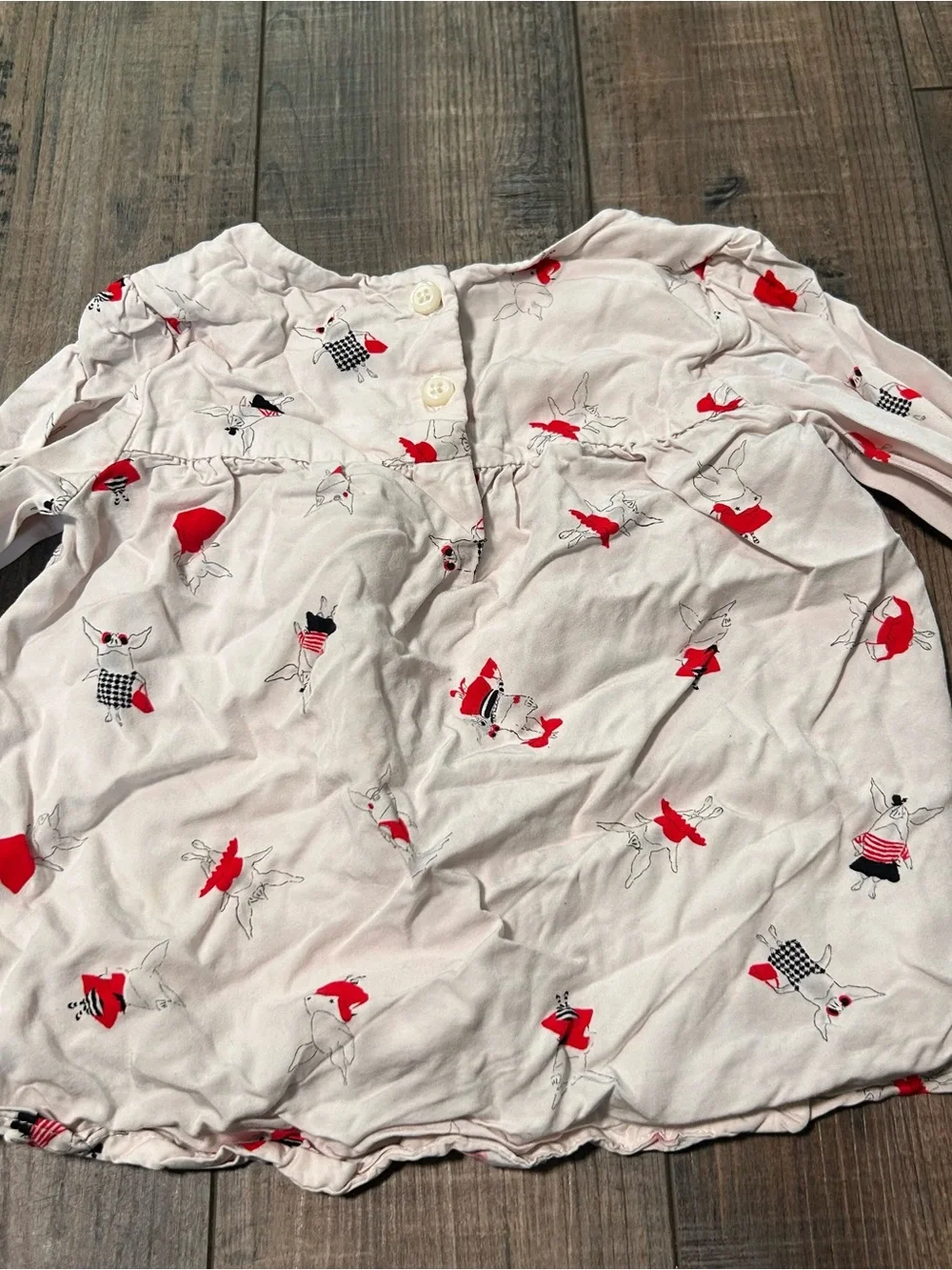 Olivia for Gymboree Baby Girl's Long Sleeve Back Button Blouse Size 3T Months